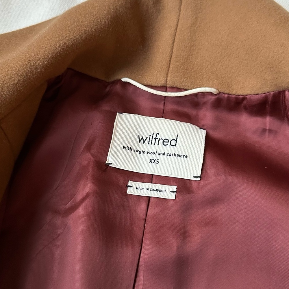 Aritzia Wilfred Wool Cocoon Coat Camel Version 1 - Picture 4 of 11